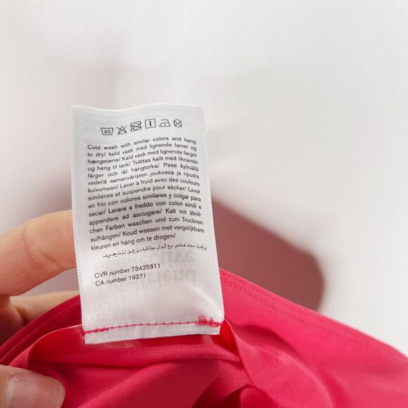 Girlfriend Collective Small S Pink Geranium High Rise Cropped Leggings Workout - Picture 9 of 10